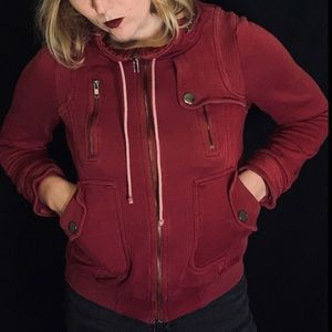 Modcloth Tops - ModCloth Leipzig Hoodie Maroon Modcloth Tops - ModCloth Leipzig Hoodie Maroon